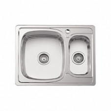 Мойка врезная LEDEME глянцевая L96350B с сифоном 630х500х180 двойная