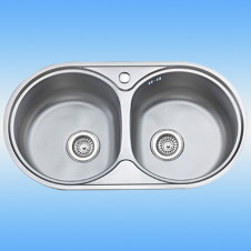 Мойка врезная LEDEME глянцевая L87944B с сифоном 790х440х180-0.8 двойная