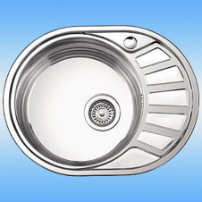 Мойка врезная LEDEME декорированная L65745-L с сифоном 570х450х180 чаша слева