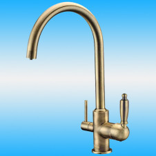 Смеситель для кухни ZorG Sanitary ZR 317 YF-50 BR CLEAN WATER однорычажный, под фильтр, бронза