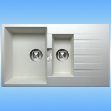 Кухонная мойка из кварца TOLERO LOFT TL-860 860x500x200, белый