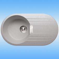 Кухонная мойка из кварца TOLERO LOFT TL-780 780x435x200, серый металлик