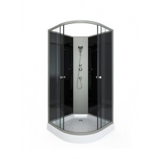 Душевая кабина STYLE S-01G 900x900х1950 низкий поддон, тонированное стекло, без крыши