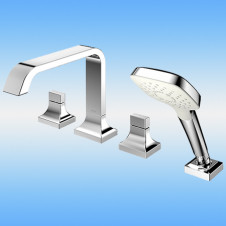 Смеситель для ванны, врезной TOTO GC TBG08202R двухвентильный, 4 отверстия, хром