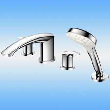 Смеситель для ванны, врезной TOTO GM TBG09202R двухвентильный, 4 отверстия, хром