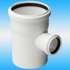 Тройник канализационный ø 110x50-90 белый