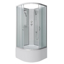 Душевая кабина NIAGARA NG-2307-14BK высокий поддон, матовые стекла, без крыши 800х800х2050