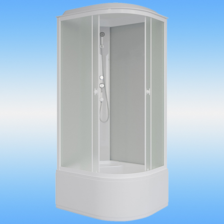 Душевая кабина NIAGARA P100/80/40LMT левая, высокий поддон, матовые стекла 1000x800x2150