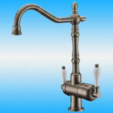 Смеситель для кухни ZorG Sanitary ZR 326 YF ANTIQUE однорычажный, под фильтр, антик