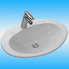 Раковина JACOB DELAFON OVALE DESSUS E1273-00 встраиваемый 630x480, белый