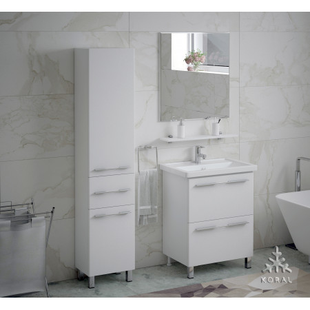Тумба напольная COROZO Мирель 70 Z2 , 2 ящика, белый 705х450х850 (Фостер 70)