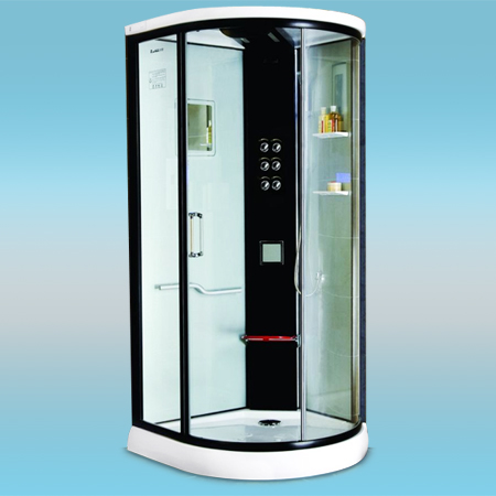 Душевая кабина LANMENG LM 832 G низкий поддон, серая 900x900x2130