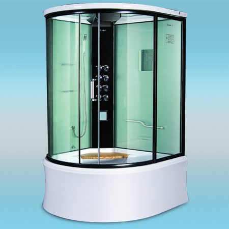 Душевая кабина LANMENG LM 834 TG высокий поддон, серая 1250x1250x2130