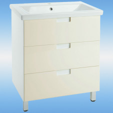 Тумба напольная BELLEZZA ПЕГАС 70 бежевый, 3 ящика (Cersanit COMO 70) 662x439x850