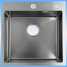 Кухонная мойка врезная AQUA D5050HB 500х500х220 т 3,0 графит