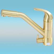 Смеситель для кухни KAISER Safira 15066Gold боковой под фильтр, золото