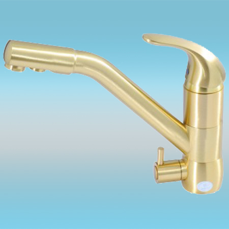 Смеситель для кухни KAISER Safira 15066Gold боковой под фильтр, золото