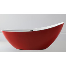 Ванна акриловая ABBER AB9233R 1840х790х770 с каркасом, овальная, красный