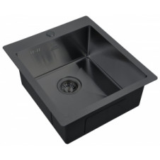 Мойка кухонная, врезная ZORG STEEL HAMMER SH 4551 GRAFIT, 1 чаша 450x510мм, графит