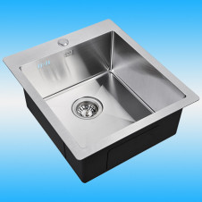 Мойка кухонная, врезная ZorG INOX R 4551, 1 чаша 450x510, сталь