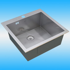 Мойка кухонная, врезная ZORG STEEL HAMMER SH 5151, 1 чаша 510x510мм, сталь