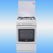 Газовая плита De Luxe 5040.36г (крышка, газ-конт. дух., подсв., эл/розж) сталь. реш