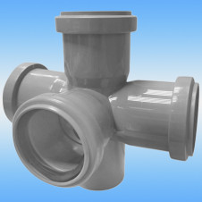 Крестовина двухплоскостная, канализационная ø 50x50х50/50x90 пятерник
