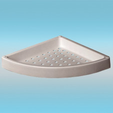 Полка LEDEME L362-1 пластиковая, угловая, белая