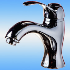 Смеситель для умывальника AKSY BAGNO Biti Light 302 однорычажный, короткий литой излив, хром
