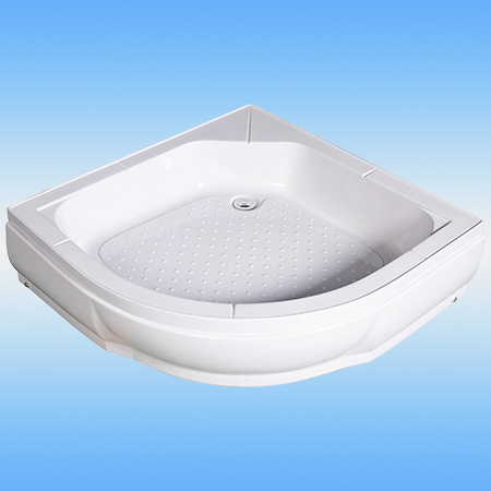 Душевой поддон RIVER 100/26 низкий 1000x1000x260 полукруг, с экраном и сифоном, белый