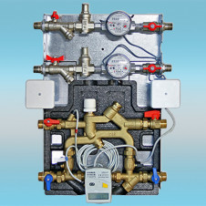 Квартирная станция VALTEC CONTROL MODUL с теплосчётчиком на 1,5 м3/час и модулями водоснабжения 3/4
