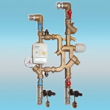 Квартирная станция VALTEC СONTROL MODUL V правая, с теплосчётчиком на 1,5 м3/час и выходами 20мм
