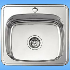 Мойка врезная LEDEME глянцевая L94848 с сифоном 480х480х160-0.8
