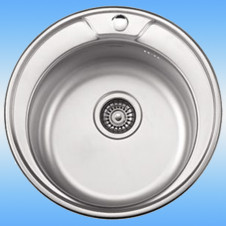 Мойка врезная LEDEME глянцевая L84949 с сифоном 490х180-0.8