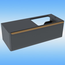 Тумба под раковину, подвесная, NOKEN Lounge 120 серая, 1 выдвижной ящик 1202х481х370