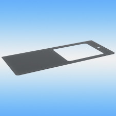 Стеклянная крышка для подвесной тумбы NOKEN Lounge 120 серая 1202х481