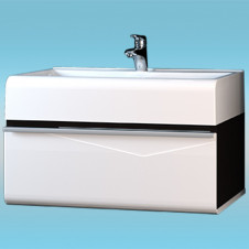 Тумба под раковину VELVEX CRYSTAL CUB 70 подвесная, 1 ящик, темный лен (LAMBO-70) 700х450х455