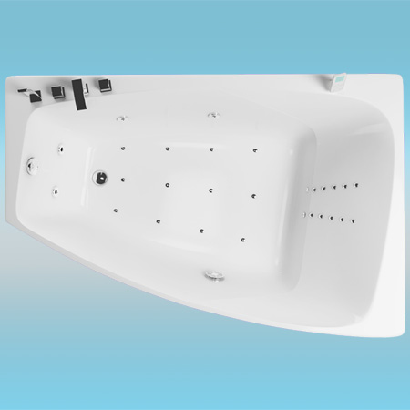 Ванна акриловая AQUATIKA АЛЬТЕЯ БАЗИК 1800х1200x660 правая, с каркасом