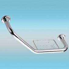 Поручень для ванны LEDEME L1719 с мыльницей, настенный, угловой, хром