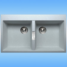Кухонная мойка из кварца TOLERO LOFT TL-862 860x500x200, серый металлик