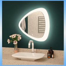Зеркало LED Stella Polar ЭЛЬБА 700х700/С гравир, Люкс, сенсор NEW