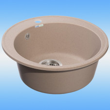 Кухонная мойка из кварца GRANFEST QUARTZ GF Z-08 песочный 479х180, сифон в комплекте
