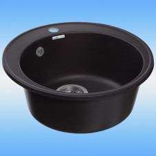 Кухонная мойка из кварца GRANFEST QUARTZ GF Z-08 черный 479х180, сифон в комплекте