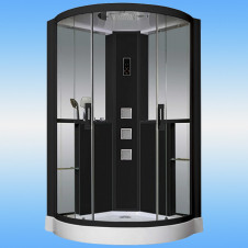 Душевая кабина GROSSMAN GR-242 поддон низкий, полукруг, радио, г/массаж 1200x1200x2150