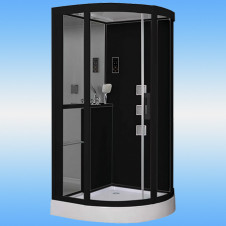 Душевая кабина GROSSMAN GR-241 поддон низкий, полукруг, радио, г/массаж 1000x1000x2150