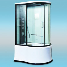 Душевая кабина LANMENG LM 835 TGL высокий поддон, левая, серая 1100x850x2130
