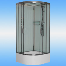 Душевая кабина Frank F409/2 Brilliant высокий поддон, прозрачные стекла 900х900х2200