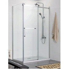 Душевое ограждение BRAVAT WAVE 1200x800x2000 прозрачное стекло, хром