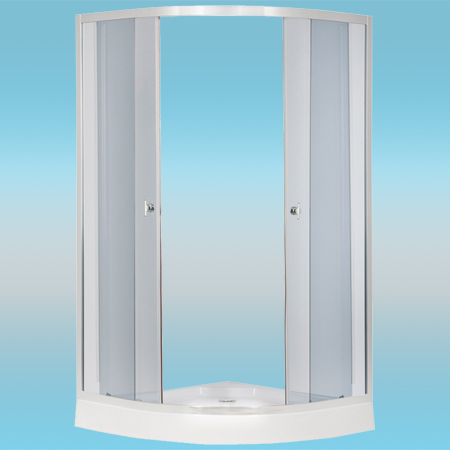 Душевой уголок ERLIT ER0508-C4 поддон низкий 800x800x1940 без крыши, тонированное стекло