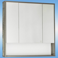 Зеркало-шкаф STYLE LINE ЭКЗОТИК 80 3 двери, 1 полка, древесина 800x800х126